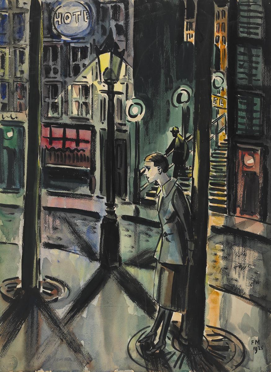 Frans Masereel - Girl at the foot of a tree